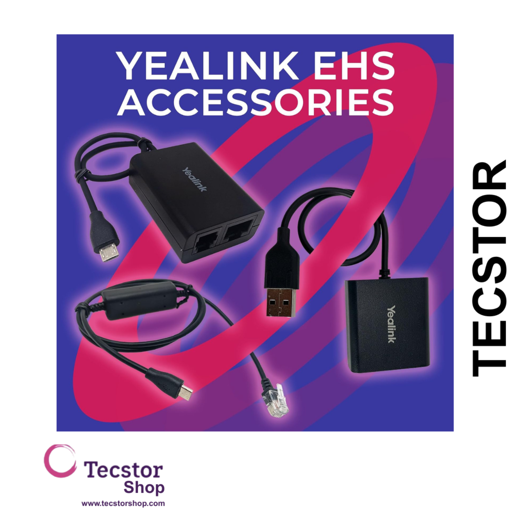 Yealink EHS60 Headset Adapter – Advanced Electronic Hook Switch (EHS) for DECT Headsets