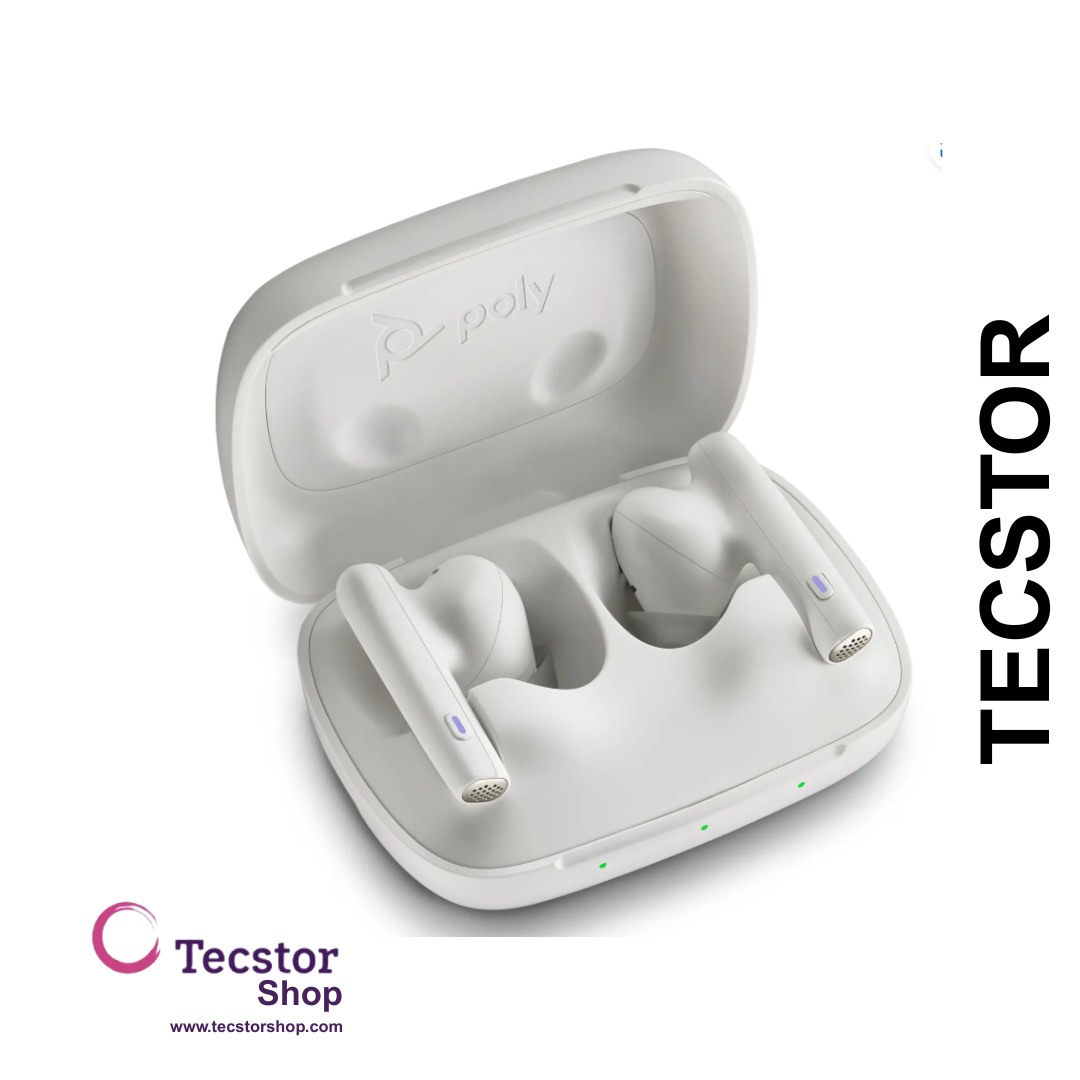 Poly Voyager Free 60 Earbuds White + BT700 USB-A Adapter + Basic Charge Case (Microsoft Version)