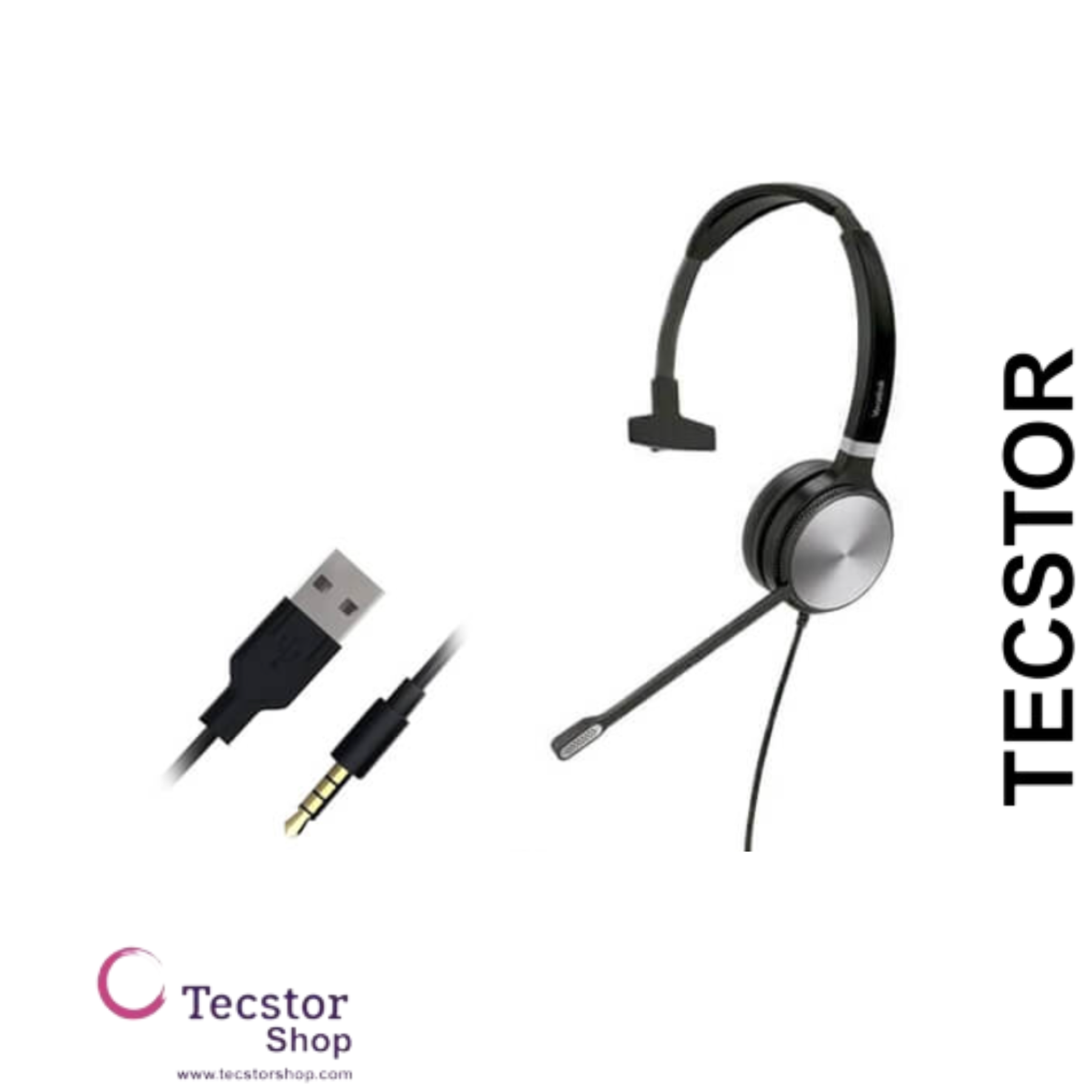 Yealink UH36 Mono (Monaural) USB Headset with 3.5mm – Certified for Microsoft Teams